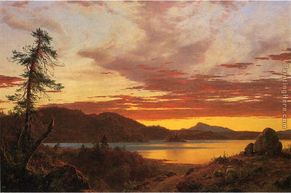 Sunset painting - Frederic Edwin Church Sunset art painting